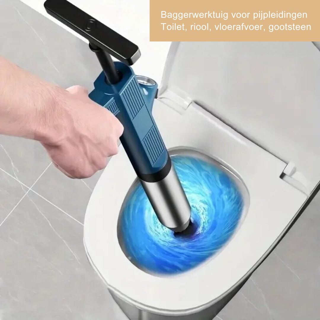 Hoge Druk Afvoerontstopper met Instelbare Druk voor Toiletten en Wastafels 1