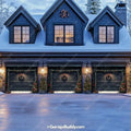Holiday Garage Door Cover - Christmas Wreath Design, Durable Outdoor Décor 10
