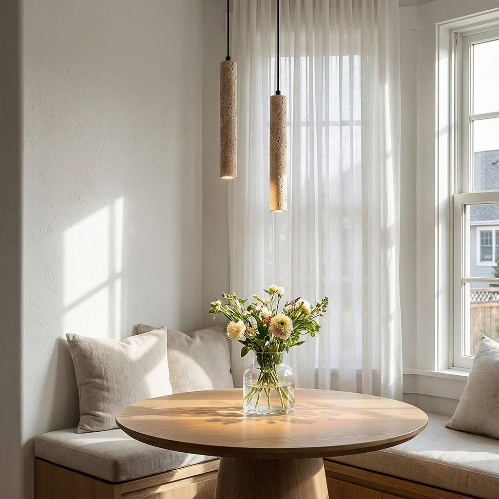 Kairi Wabi Sabi Natural Travertine Pendant Light 6