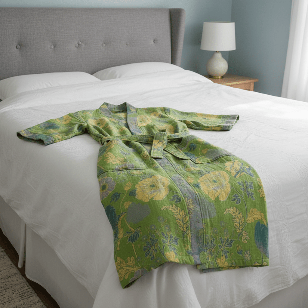 Kimono Badjas – Biologisch Katoen, Omkeerbaar &amp; Ademend Design 4