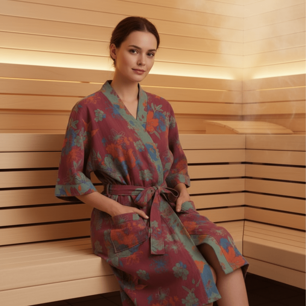 Kimono Badjas – Biologisch Katoen, Omkeerbaar &amp; Ademend Design 5