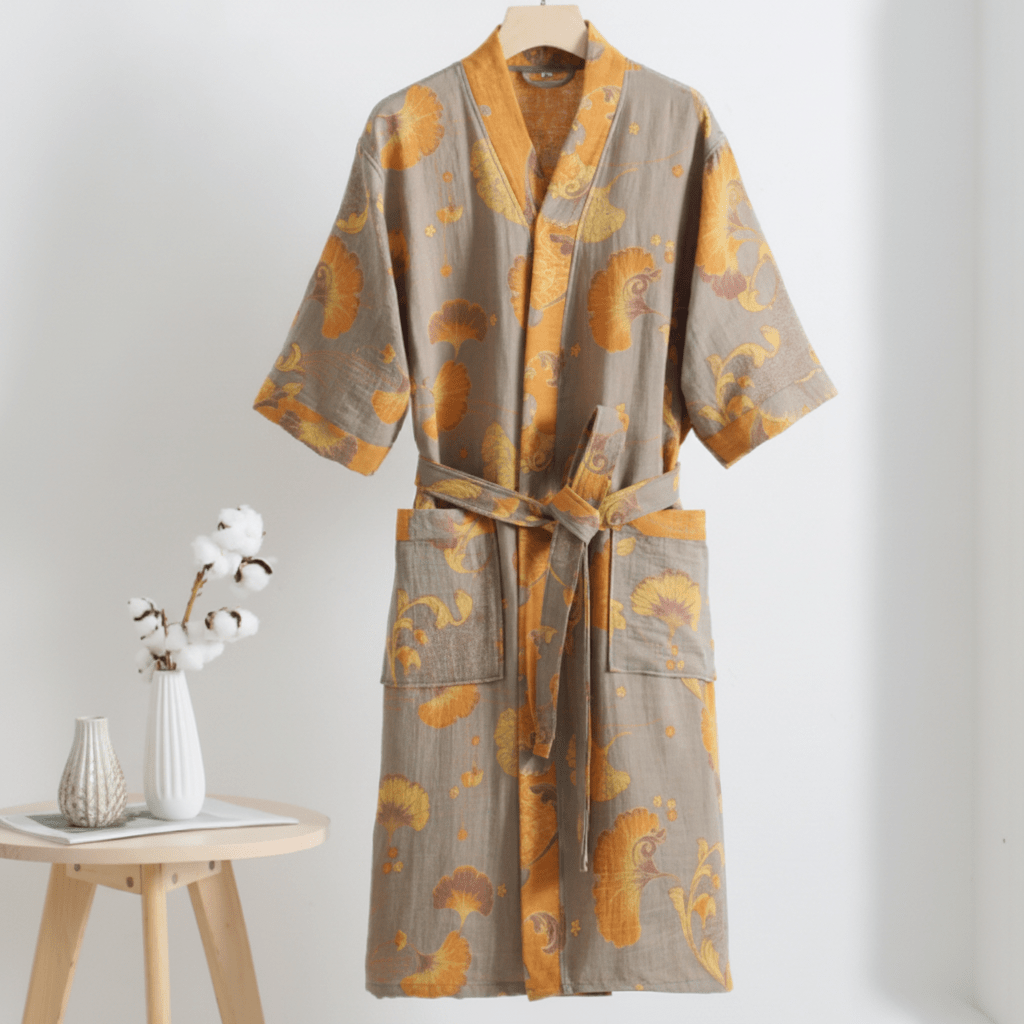 Kimono Badjas – Biologisch Katoen, Omkeerbaar &amp; Ademend Design 6