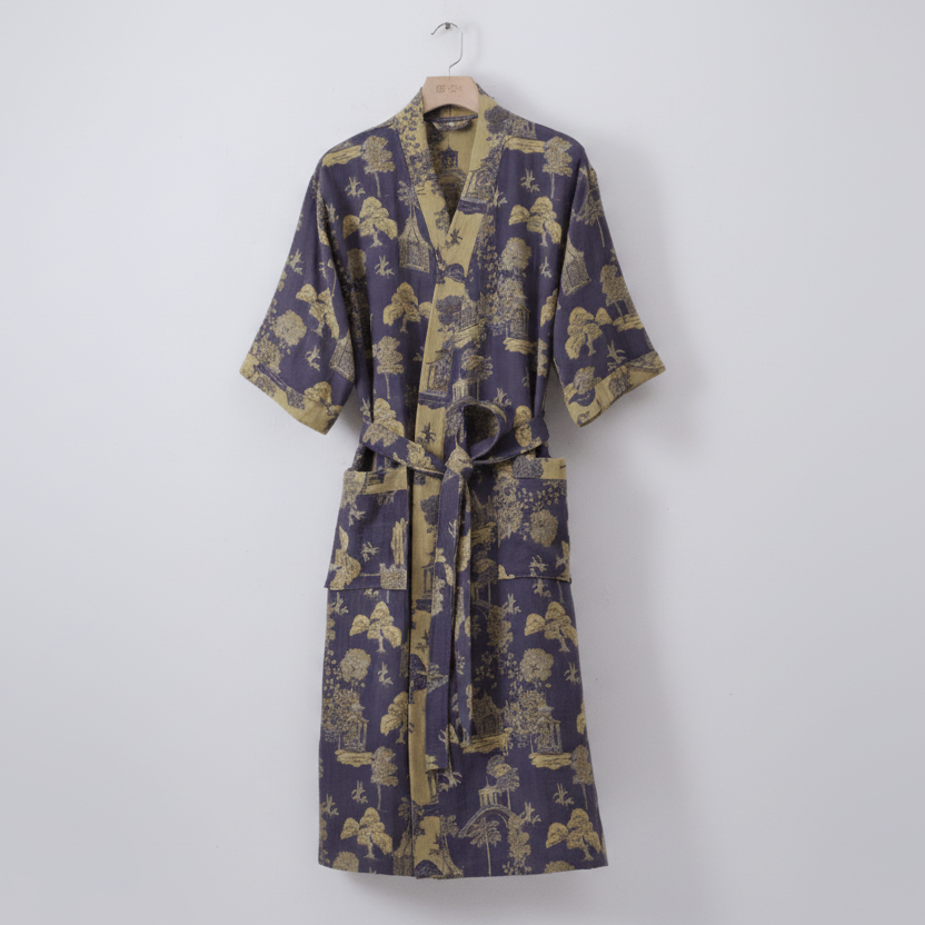 Kimono Badjas – Biologisch Katoen, Omkeerbaar &amp; Ademend Design 8