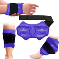 Knöchelbandage mit Wiederverwendbarem Gel-Kältebeutel für Sportverletzungen, Schwarz, Einheitsgröße 7