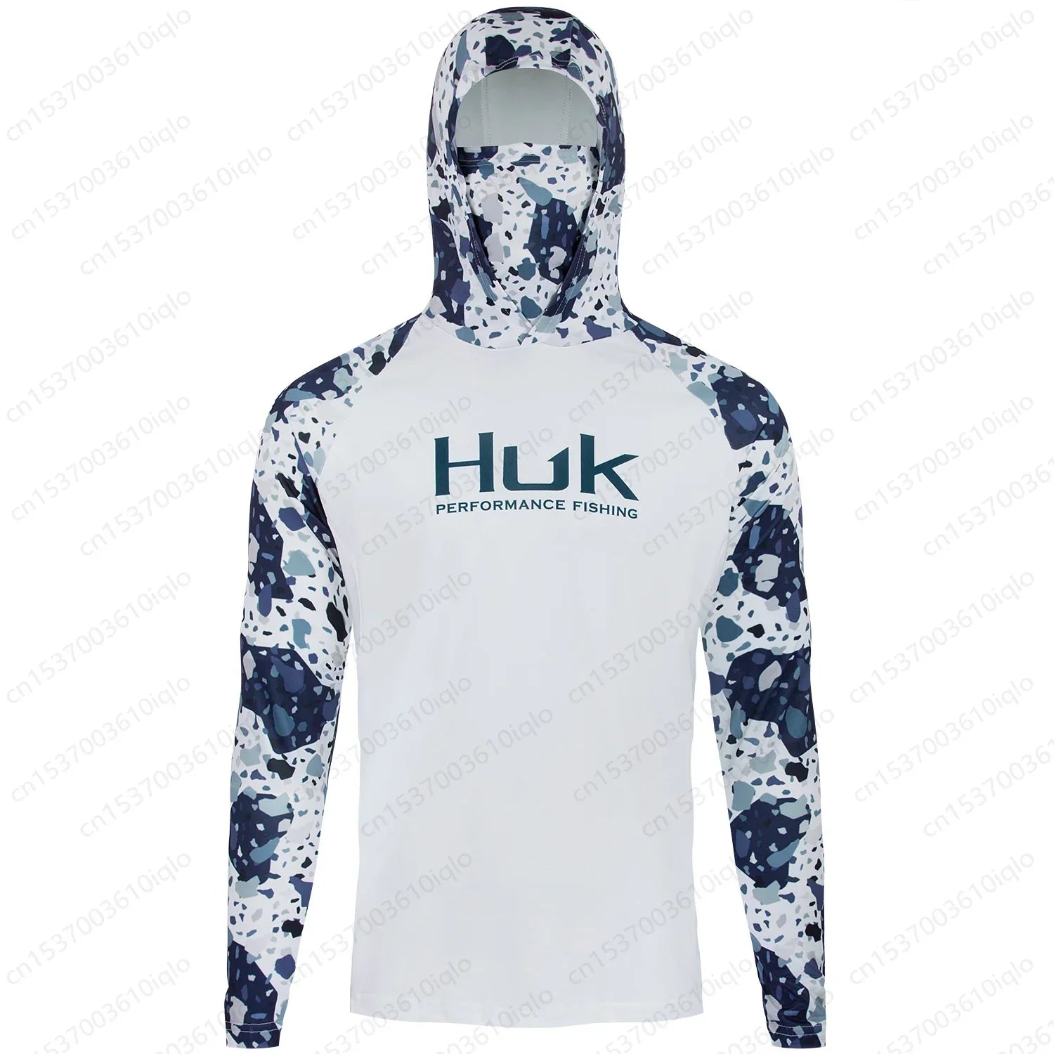 Langarm-Angelshirt für Herren mit Kapuze, UV-Schutz, atmungsaktiv, schnell trocknend 5
