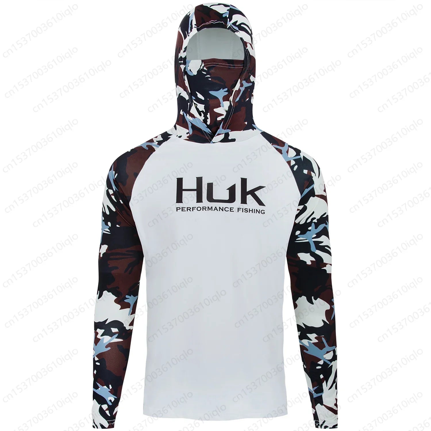 Langarm-Angelshirt für Herren mit Kapuze, UV-Schutz, atmungsaktiv, schnell trocknend 6