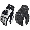 Leren Motorhandschoenen Heren en Dames - Zwart/Wit, 4 Seizoenen, Comfortabele Pasvorm 5