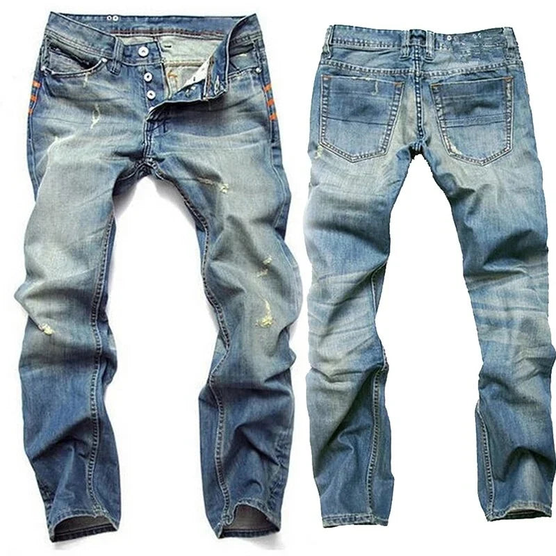 Levi - Men's Straight-Cut Jeans with Distressed Details 3