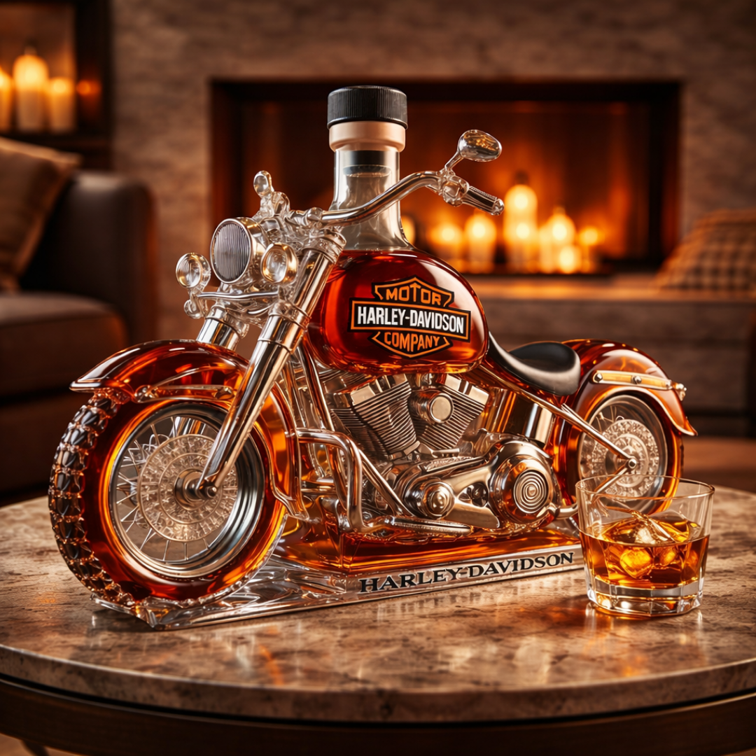 Limited Edition Whisky Bottle 350ml - Exclusive Harley Davidson Design 0