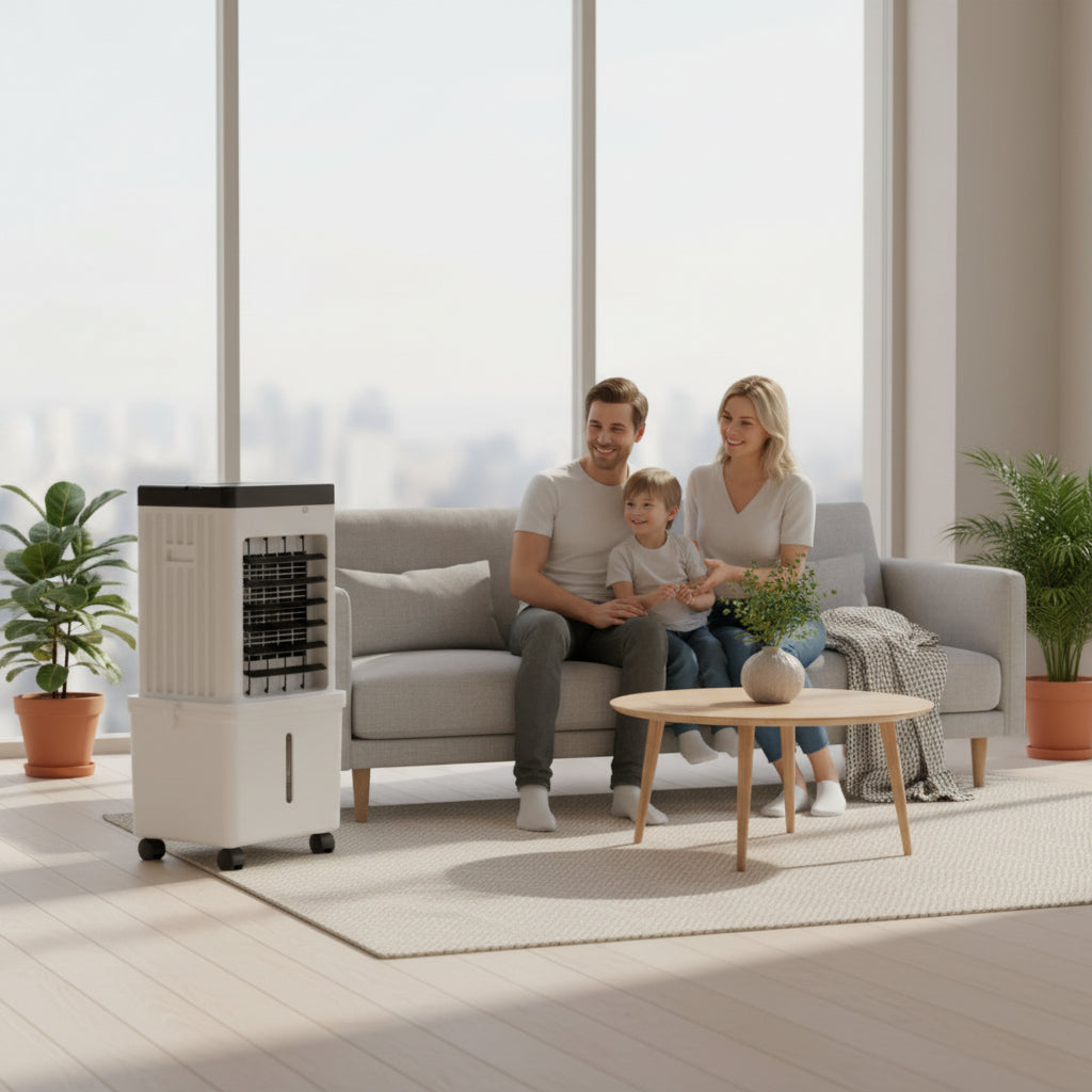 Luchtkoeler – mobiele ventilator met waterkoeling en 15L watertank 1