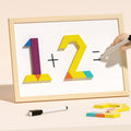Magnetische Holzbausteine mit Musterkarten 3