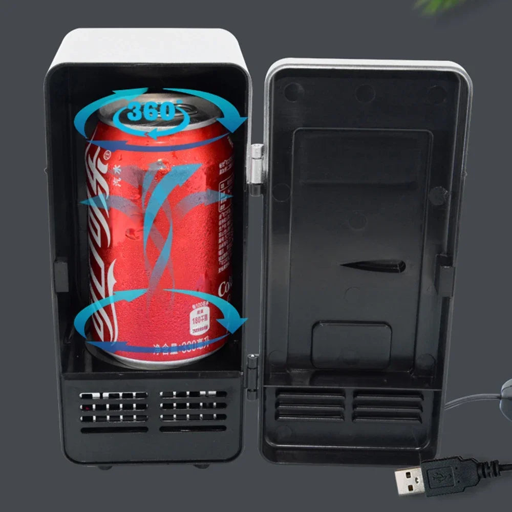 Mini Kühlschrank für Getränke – Tragbarer USB Cooler, Kompakt und Ideal für Unterwegs 0