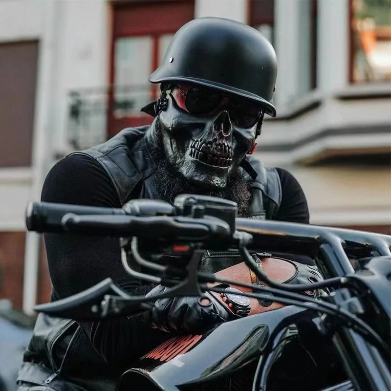Motorhelm Halve – Vintage Design & Ventilatie met Veiligheidsbril 3