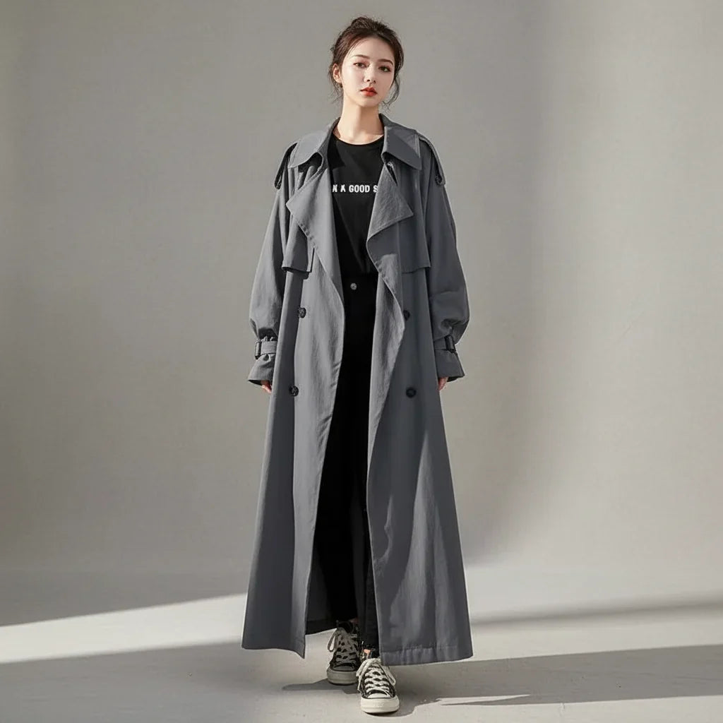 Oversized Long Trench Coat - Scarlett 1