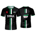 Oversized Voetbal T-shirt voor Heren met Syrische Vlag - Unisex, Comfortabel Katoen 7