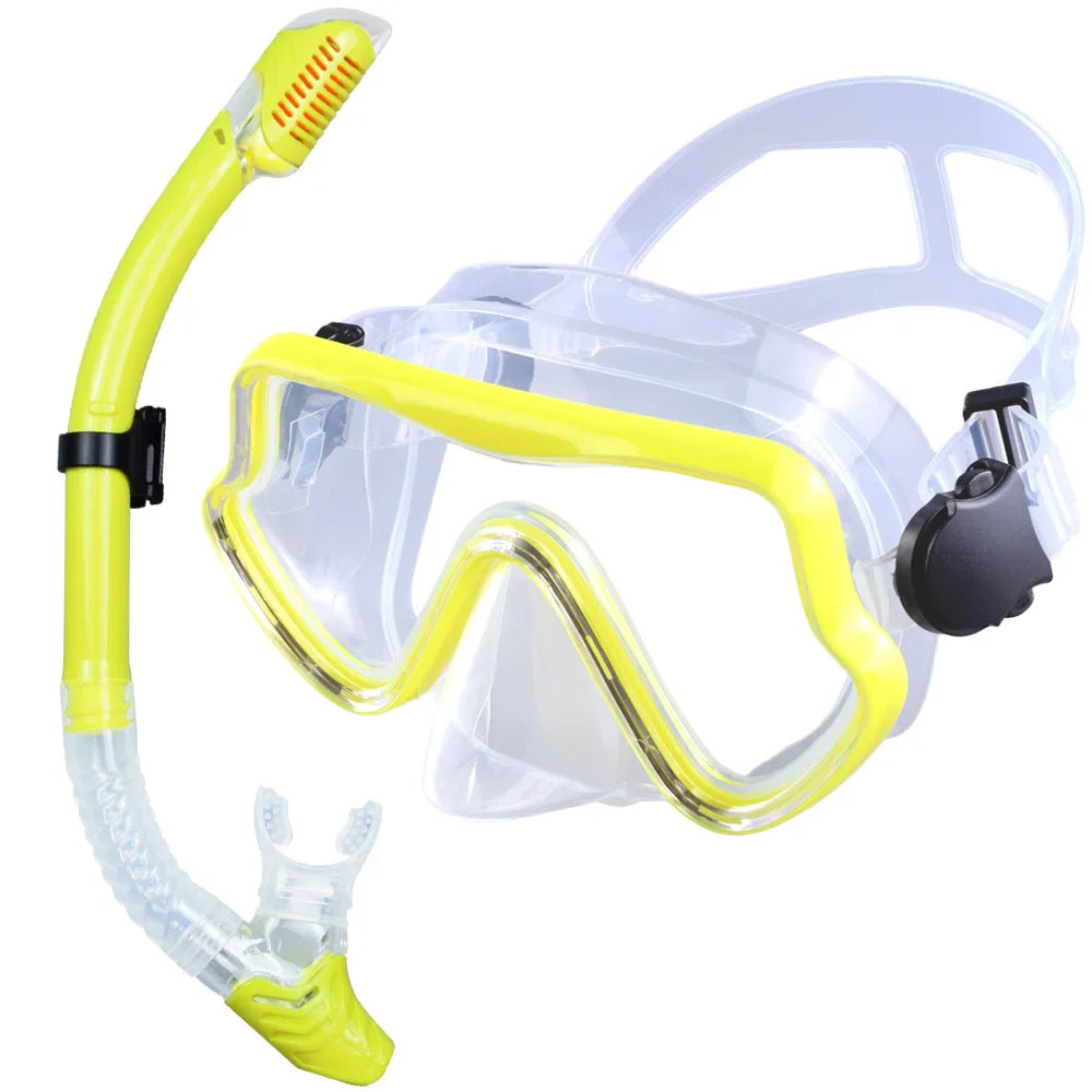 Professioneel duikmasker snorkelset voor volwassenen met panoramisch zicht 10