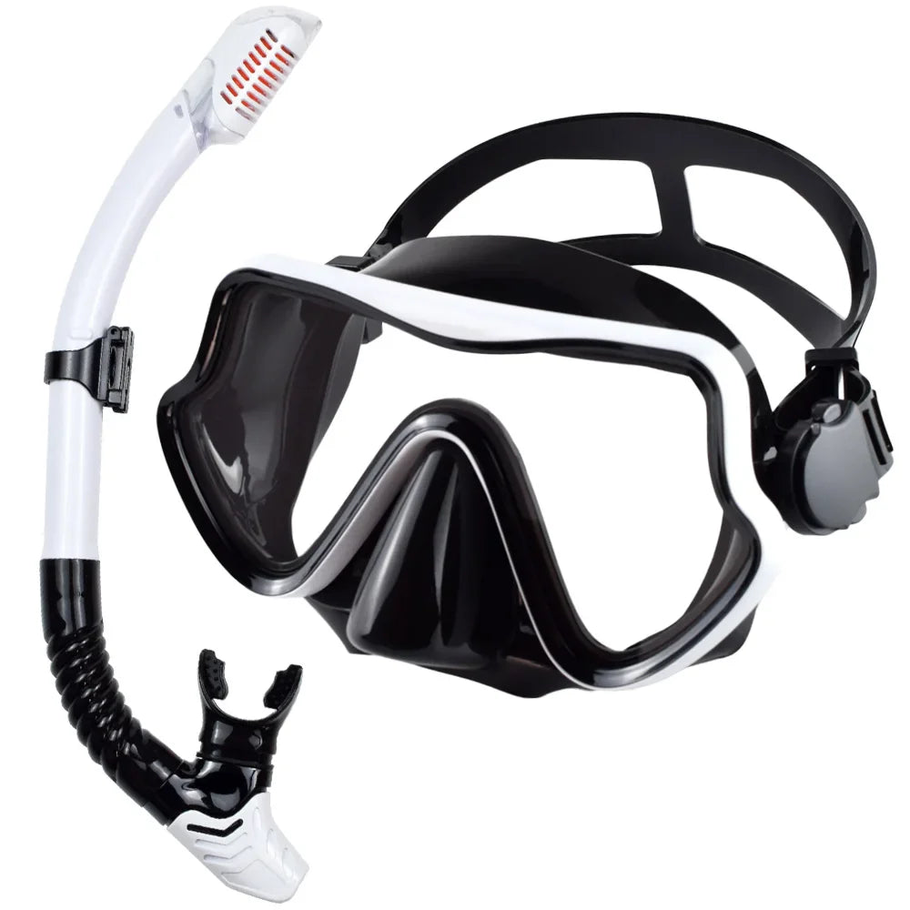 Professioneel duikmasker snorkelset voor volwassenen met panoramisch zicht 14