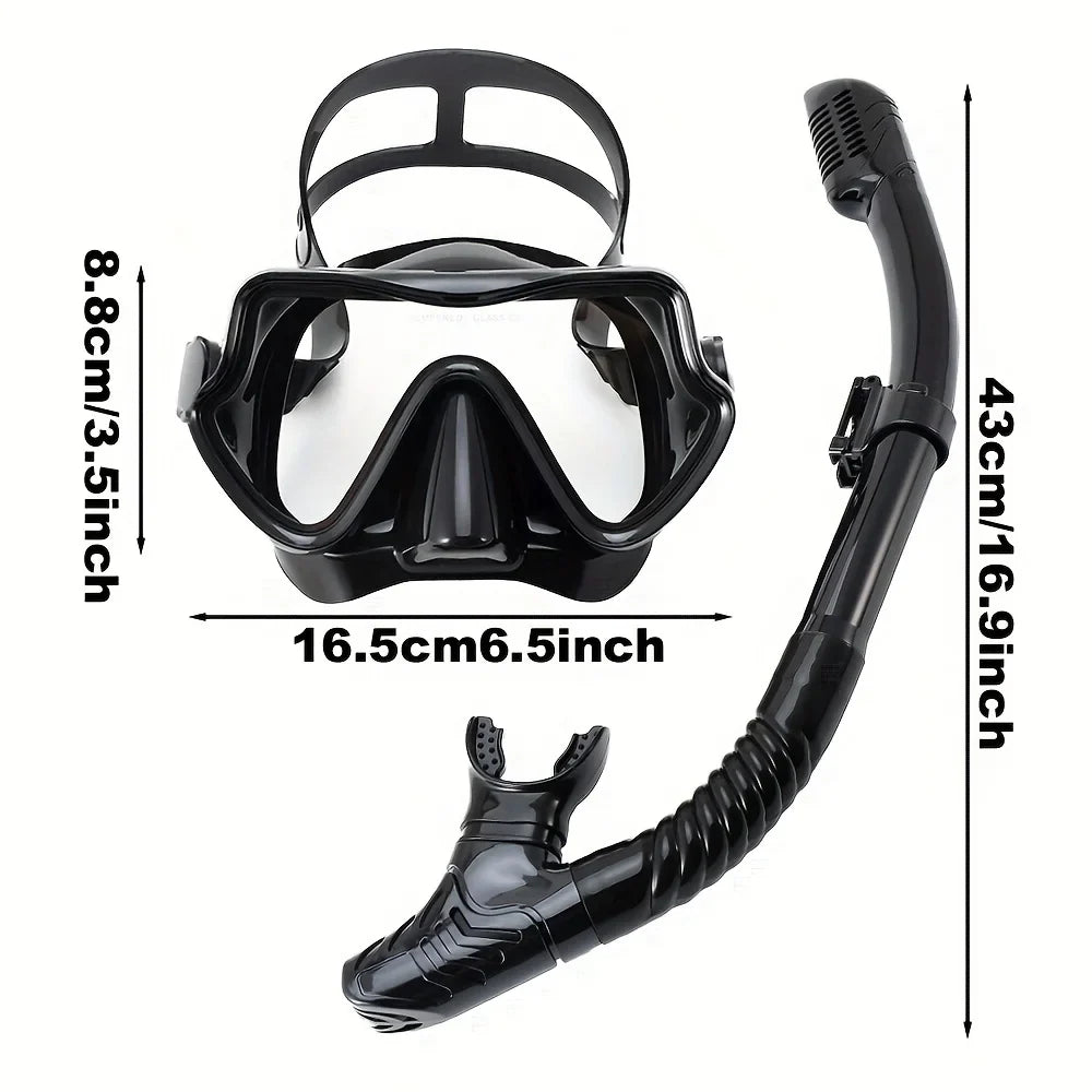 Professioneel duikmasker snorkelset voor volwassenen met panoramisch zicht 5