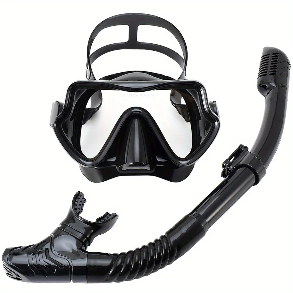 Professionele Snorkelset voor Volwassenen met Panoramisch Zicht en Siliconen Afdichting 1