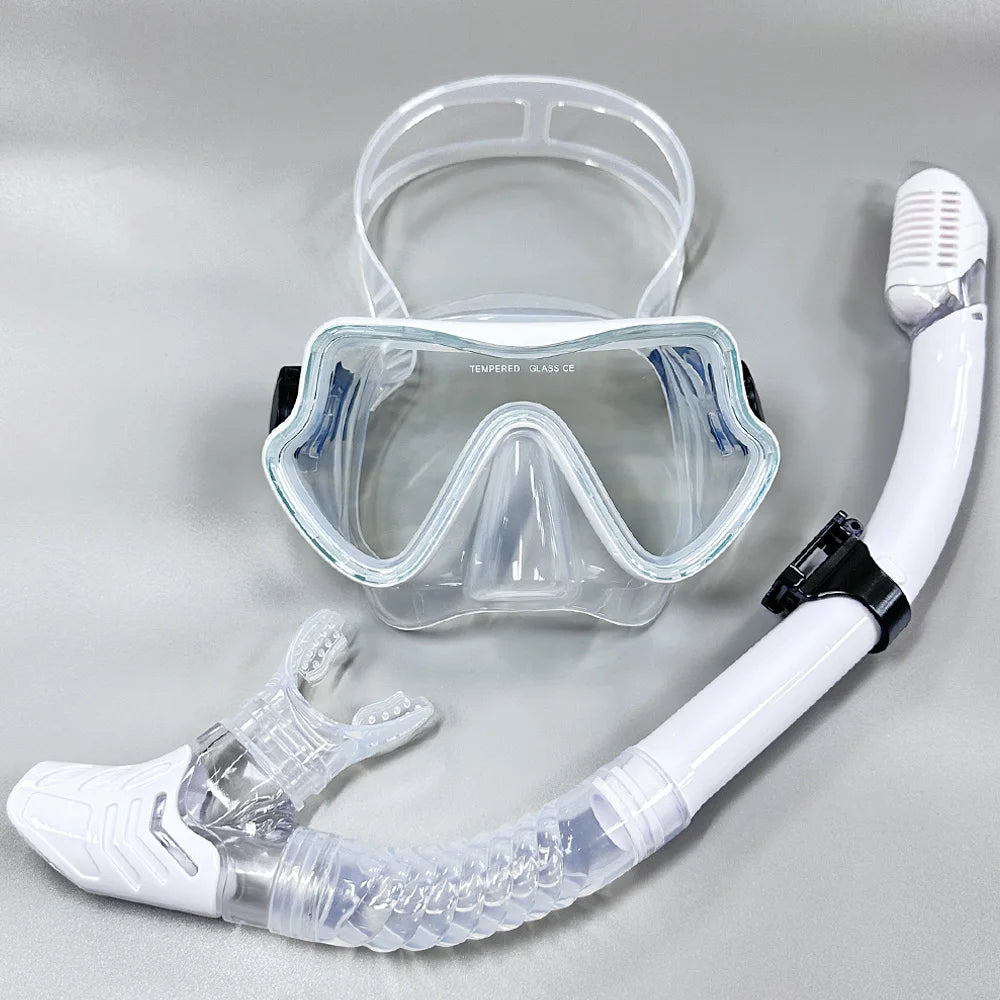 Professionele Snorkelset voor Volwassenen met Panoramisch Zicht en Siliconen Afdichting 16