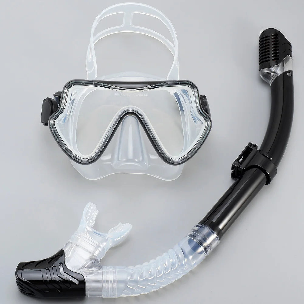 Professionele Snorkelset voor Volwassenen met Panoramisch Zicht en Siliconen Afdichting 17