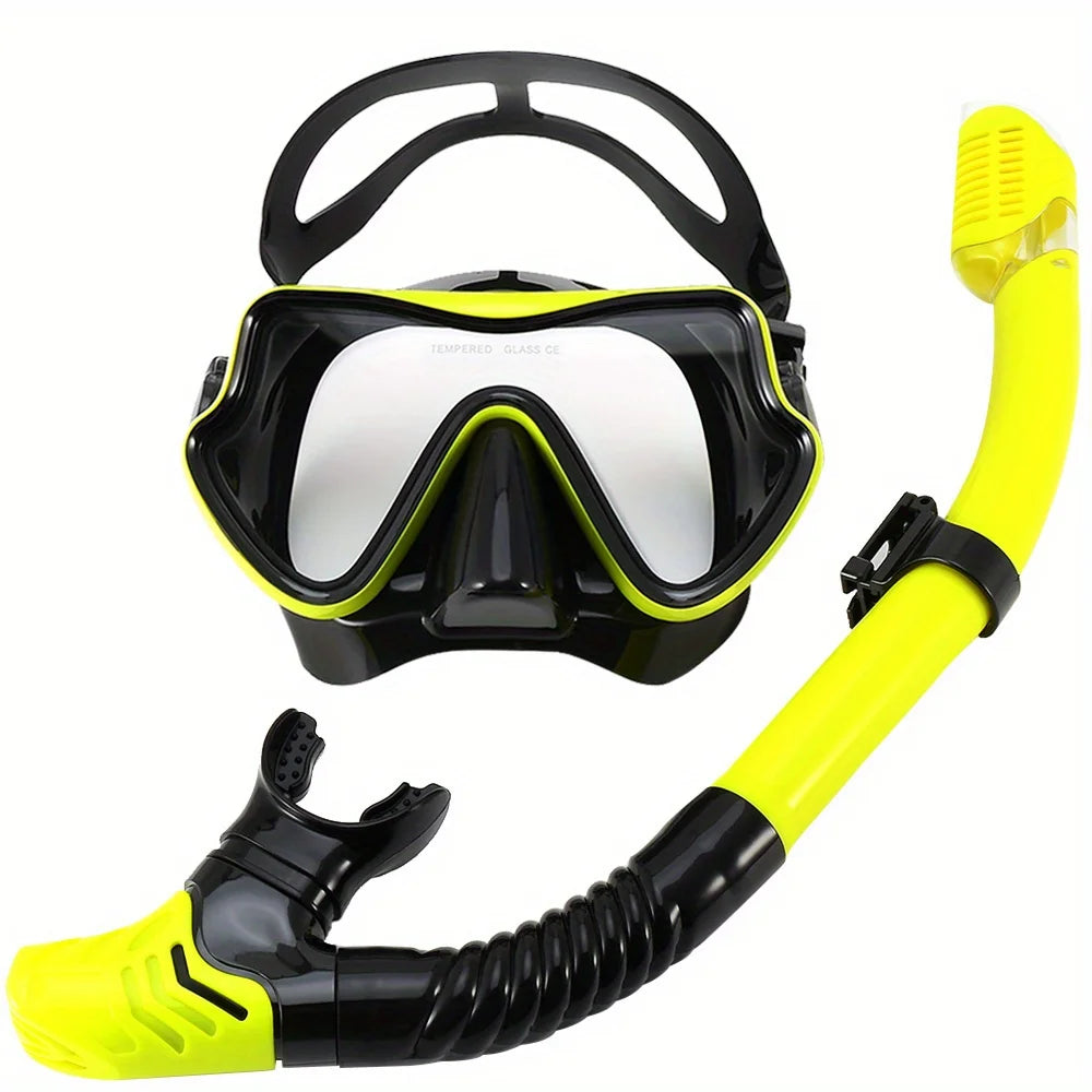 Professionele Snorkelset voor Volwassenen met Panoramisch Zicht en Siliconen Afdichting 19