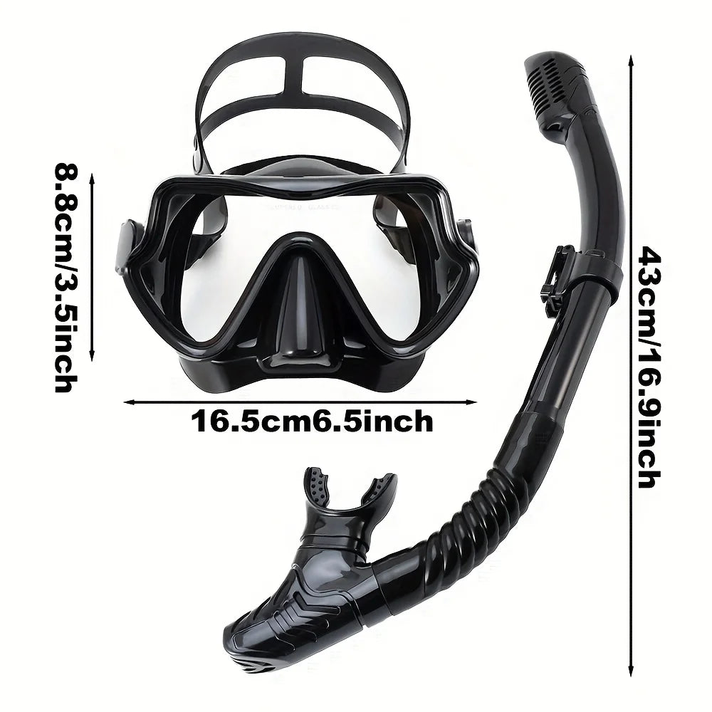 Professionele Snorkelset voor Volwassenen met Panoramisch Zicht en Siliconen Afdichting 6