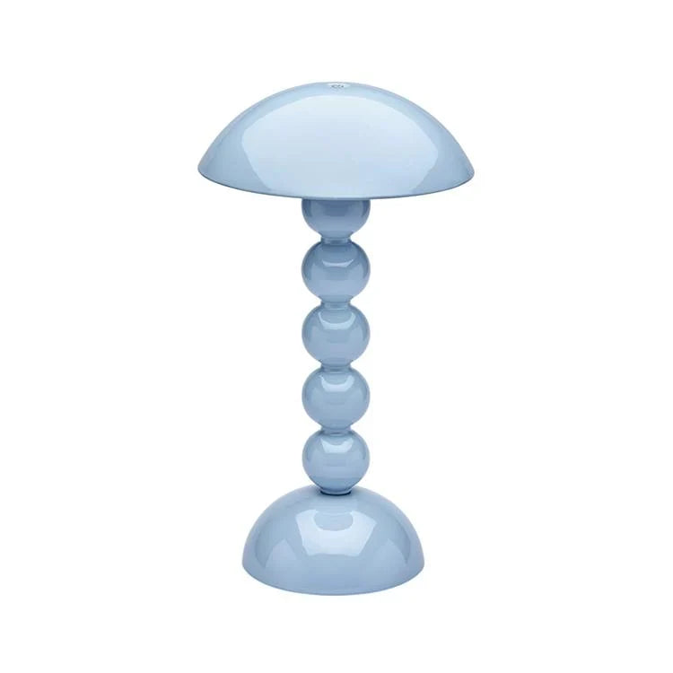 Rechargeable LED Lamp - Bobbin Design with Adjustable Brightness, Pale Denim Finish 0
