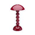 Rechargeable LED Lamp with Adjustable Brightness, Cherry Lacquer Bobbin Design 0