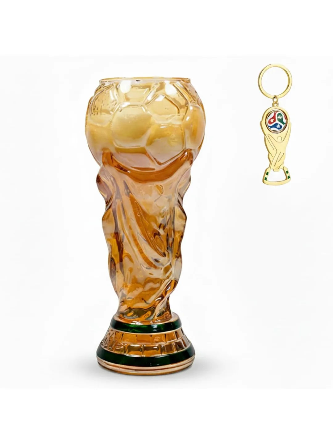 Trophy Beer Glass for World Cup 2026, Premium Soccer Themed Beer Glasses, for Game Day Parties, Man Cave & Football Fan Gifts VestraGear