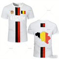 New Belgium Football Jersey Men's Sports T-shirts Belgian Flag Street Oversized Tops Unisex Casual Maillot Football Team Uniform VestraGear