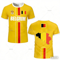 New Belgium Football Jersey Men's Sports T-shirts Belgian Flag Street Oversized Tops Unisex Casual Maillot Football Team Uniform VestraGear