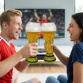 Trophy Beer Glass for World Cup 2026, Premium Soccer Themed Beer Glasses, for Game Day Parties, Man Cave & Football Fan Gifts VestraGear