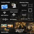 Magcubic HY310 Android 11 Projector 4K Native 1080P Auto Focus Native 330ANSI Dual Wifi BT5.4 Air Mouse Voice Home Outdoor Movie VestraGear