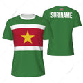 Sports Mesh T-shirt Suriname Flag For Running Bike Soccer Tennis Football Fitness Tees 3D Printed Custom VestraGear