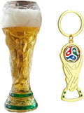 Trophy Beer Glass for World Cup 2026, Premium Soccer Themed Beer Glasses, for Game Day Parties, Man Cave & Football Fan Gifts VestraGear