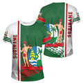 Surinam Flag Graphic T Shirt For Men Suriname National Emblem 3D Printed T-Shirts Summer Bolivian Boy Sport Tops Street Tees VestraGear