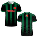2026 New Portugal Flag Print Jersey Summer Outdoor Breathable Quick-drying Football Tee Men's And Women's Sporty Crew Neck Top VestraGear