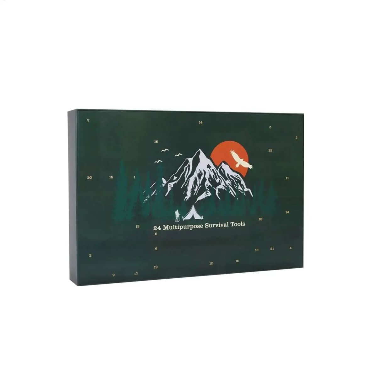 Outdoor Adventskalender – 24-teiliges Survival-Set mit kompaktem Zubehör Bolendo