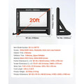 SucceBuy 14/15/16/18/20 FT Inflatable Projector Screen with 120W Air Blower Projector Screen for Outdoor Theater Theme Party VestraGear