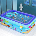 Aufblasbarer Kinderpool – Rechteckiges Planschbecken mit Cartoon-Design & PVC-Wänden Bolendo