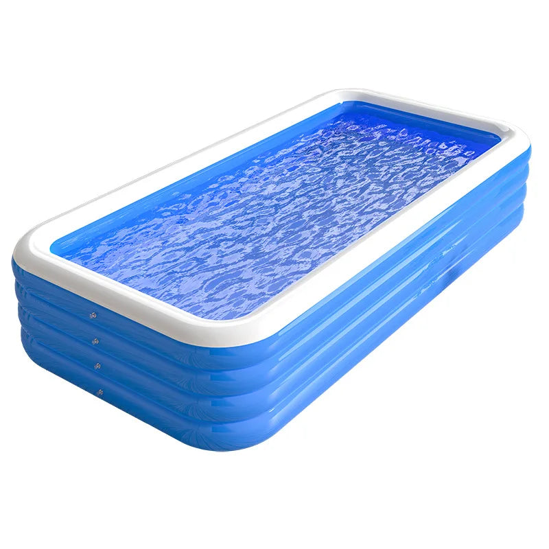 Aufblasbarer Pool – Großes rechteckiges Familienbecken für Garten & Terrasse Bolendo