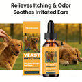 Hunde Ohrenpflege Tropfen – 60 ml Pflegeflüssigkeit mit Dosierpipette Bolendo