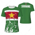 Sports Mesh T-shirt Suriname Flag For Running Bike Soccer Tennis Football Fitness Tees 3D Printed Custom VestraGear