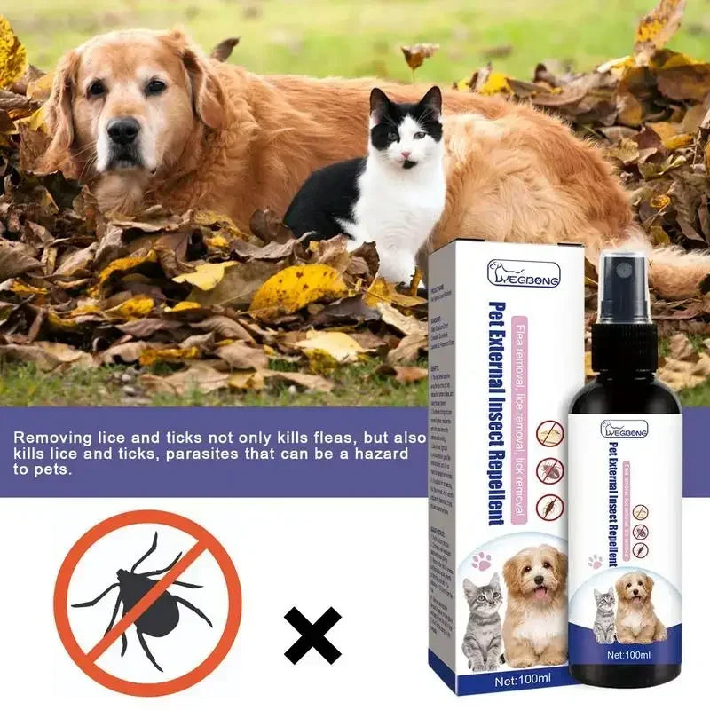 Haustier Insektenspray – 100 ml Pflegespray mit Pflanzenextrakten für Hunde & Katzen Bolendo