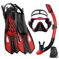 Snorkelset voor Volwassenen met Panoramisch Masker, Droge Snorkel en Verstelbare Vinnen 9