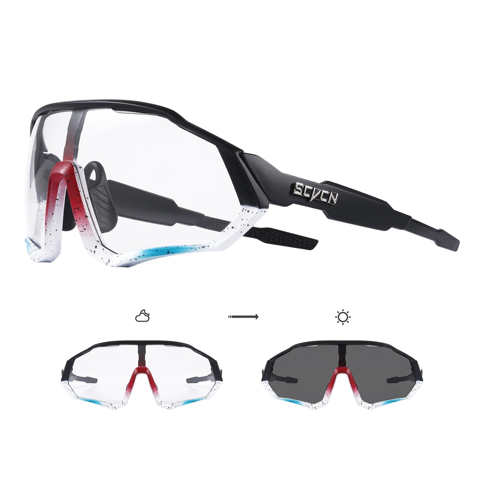 Sport Zonnebril met Meekleurende Lens en UV400 Bescherming voor Buitenactiviteiten 17