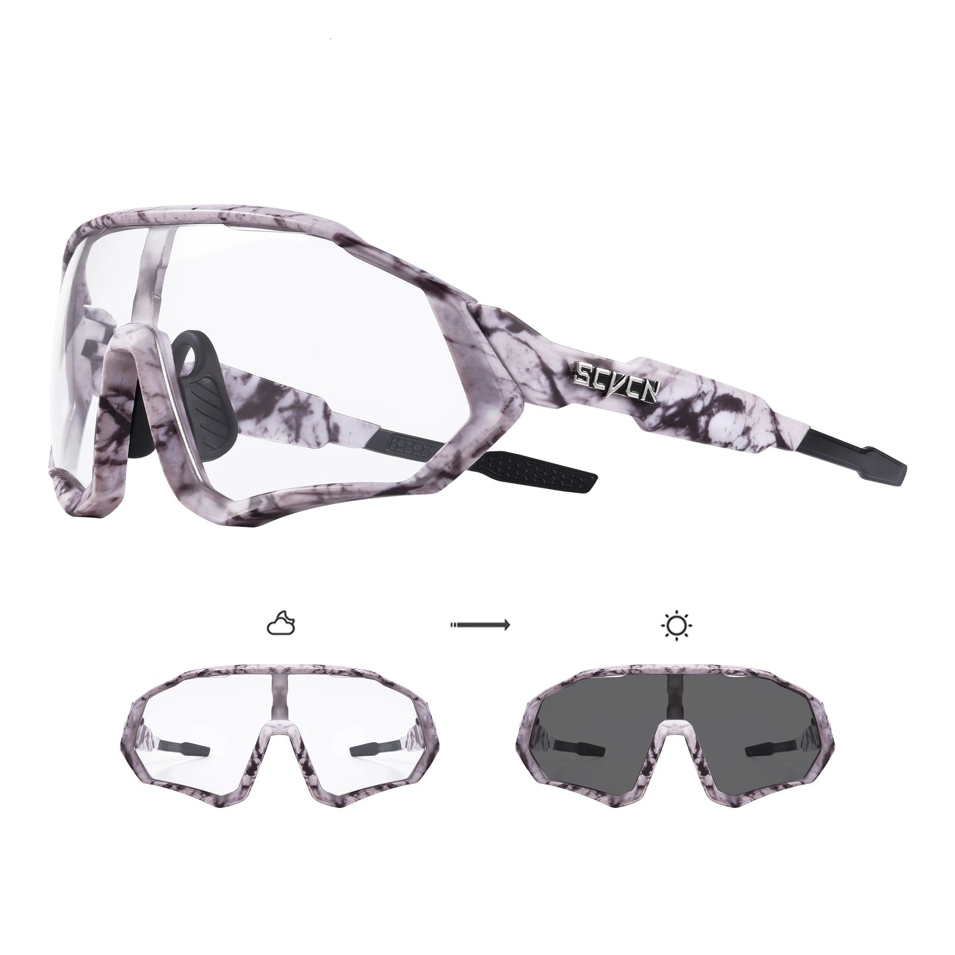 Sport Zonnebril met Meekleurende Lens en UV400 Bescherming voor Buitenactiviteiten 24