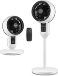 Staande Ventilator met 3D-Oscillatie, Stille Werking, Afstandsbediening en Hoogteverstelling 0