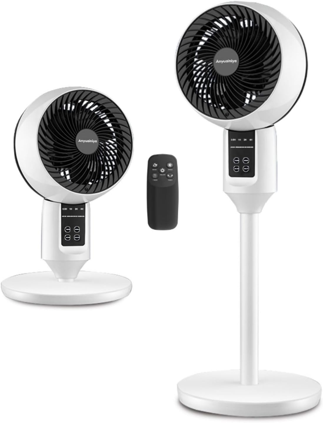 Staande Ventilator met 3D-Oscillatie, Stille Werking, Afstandsbediening en Hoogteverstelling 0